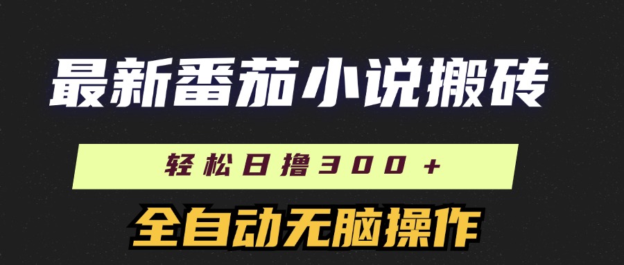 （11904期）最新番茄小说搬砖，日撸300＋！全自动操作，可矩阵放大-启航188资源站