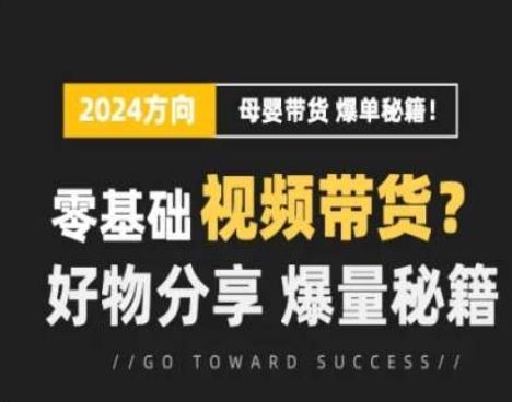 短视频母婴赛道实操流量训练营，零基础视频带货，好物分享，爆量秘籍-启航188资源站