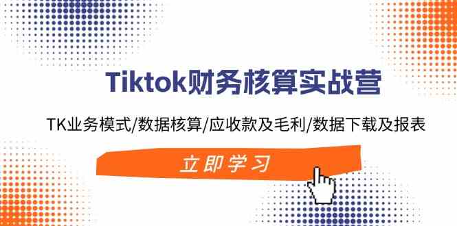 Tiktok财务核算实战营：TK业务模式/数据核算/应收款及毛利/数据下载及报表-启航188资源站