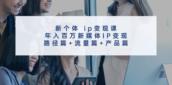 新个体ip变现课，年入百万新媒体IP变现，路径篇+流量篇+产品篇-启航188资源站