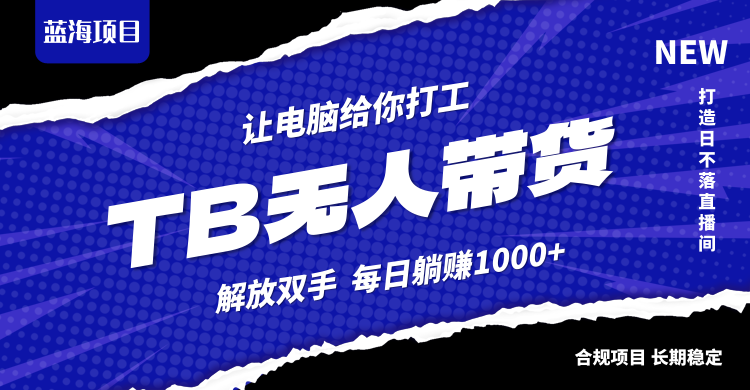 淘宝无人直播最新玩法，不违规不封号，轻松月入3W+-启航188资源站