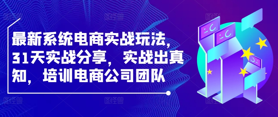 最新系统电商实战玩法，31天实战分享，实战出真知，培训电商公司团队-启航188资源站