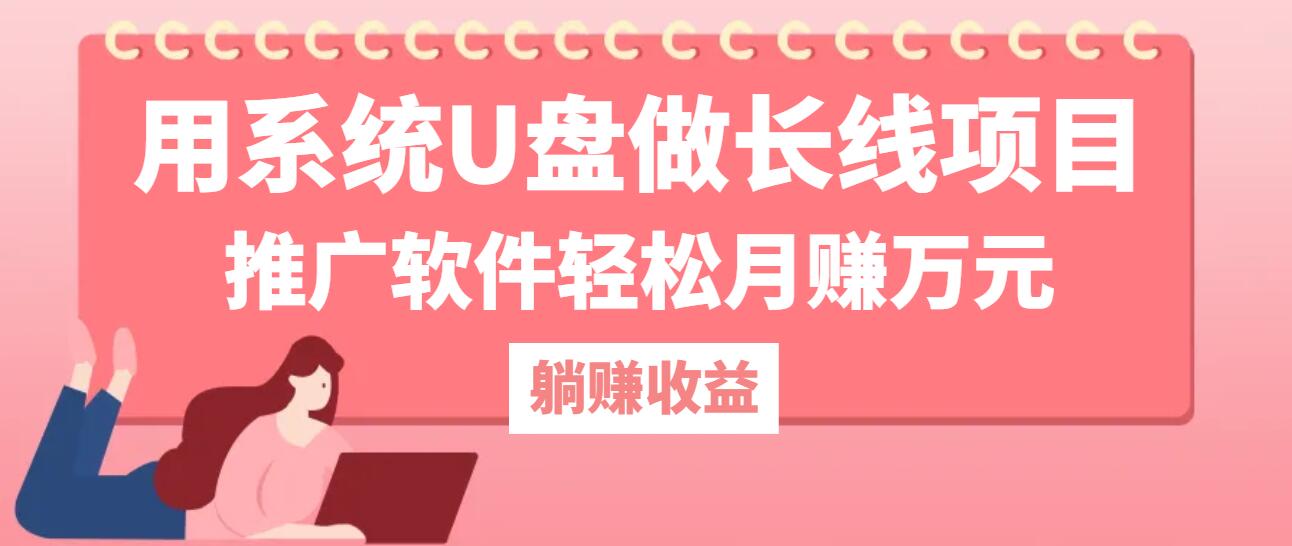 用系统U盘做长线项目，推广软件轻松月赚万元(附制作教程+软件-启航188资源站