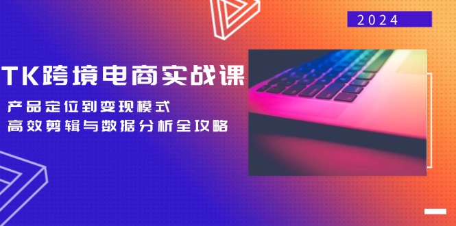 TK跨境电商实战课：产品定位到变现模式，高效剪辑与数据分析全攻略-启航188资源站