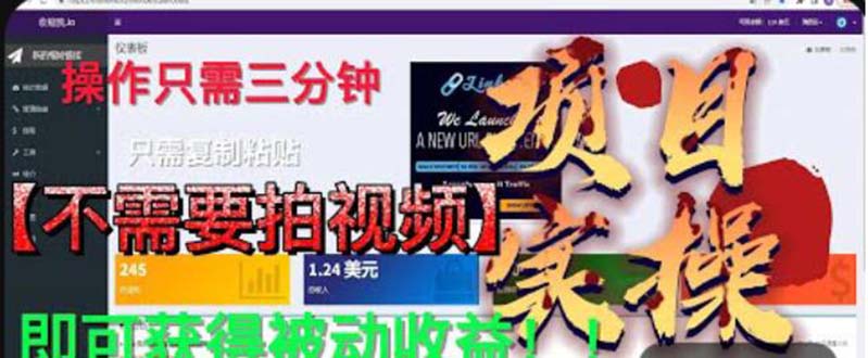 最新国外掘金项目 不需要拍视频 即可获得被动收益 只需操作3分钟实现躺赚-启航188资源站