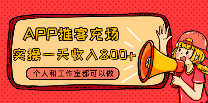 （4443期）APP推客充场，实操一天收入800+个人和工作室都可以做(视频教程+渠道)-启航188资源站