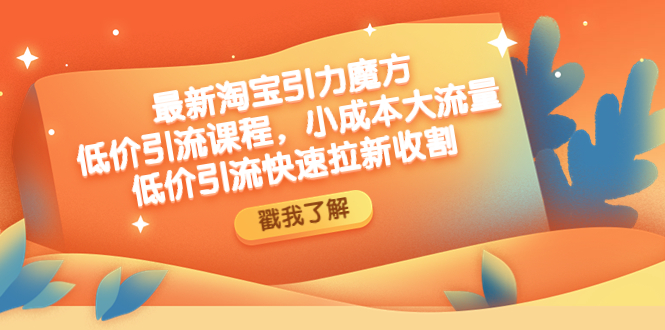 （4708期）最新淘宝引力魔方低价引流实操：小成本大流量，低价引流快速拉新收割-启航188资源站