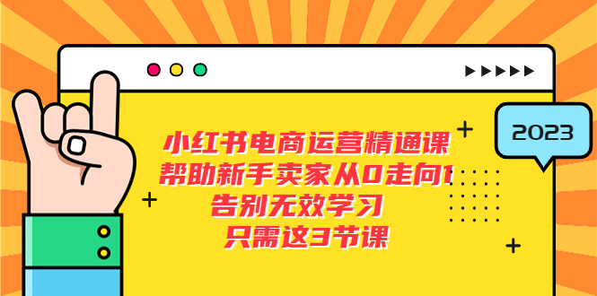 （5764期）小红书电商·运营精通课，帮助新手卖家从0走向1 告别无效学习（7节视频课）-启航188资源站