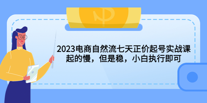 （5956期）2023电商自然流七天正价起号实战课：起的慢，但是稳，小白执行即可！-启航188资源站