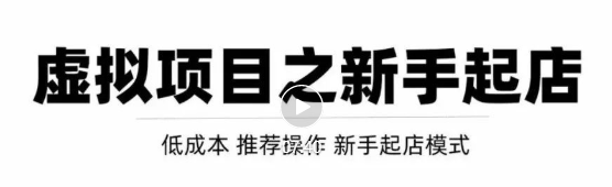 虚拟项目快速起店模式，0成本打造月入几万虚拟店铺！-启航188资源站