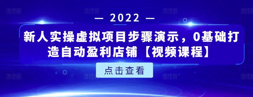 新人实操虚拟项目步骤演示，0基础打造自动盈利店铺【视频课程】-启航188资源站