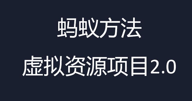 虚拟资源掘金课，虚拟资源的全套玩法 价值1980元-启航188资源站