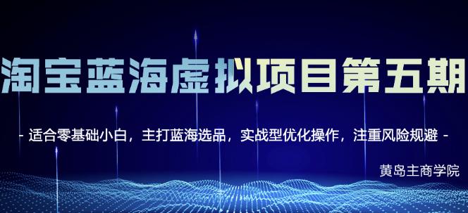 黄岛主淘宝虚拟无货源3.0+4.0+5.0，适合零基础小白，主打蓝海选品，实战型优化操作-启航188资源站