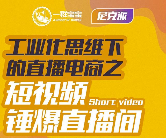 尼克派·工业化思维下的直播电商之短视频锤爆直播间，听话照做执行爆单-启航188资源站