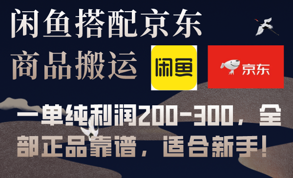 （7892期）闲鱼搭配京东备份库搬运，一单纯利润200-300，全部正品靠谱，适合新手！-启航188资源站