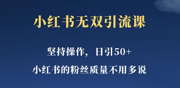 小红书无双课一天引50+女粉，不用做视频发视频，小白也很容易上手拿到结果【仅揭秘】-启航188资源站