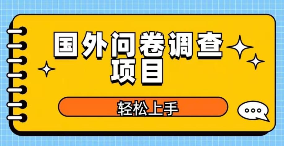 国外问卷调查项目，日入300+，在家赚美金【揭秘】-启航188资源站