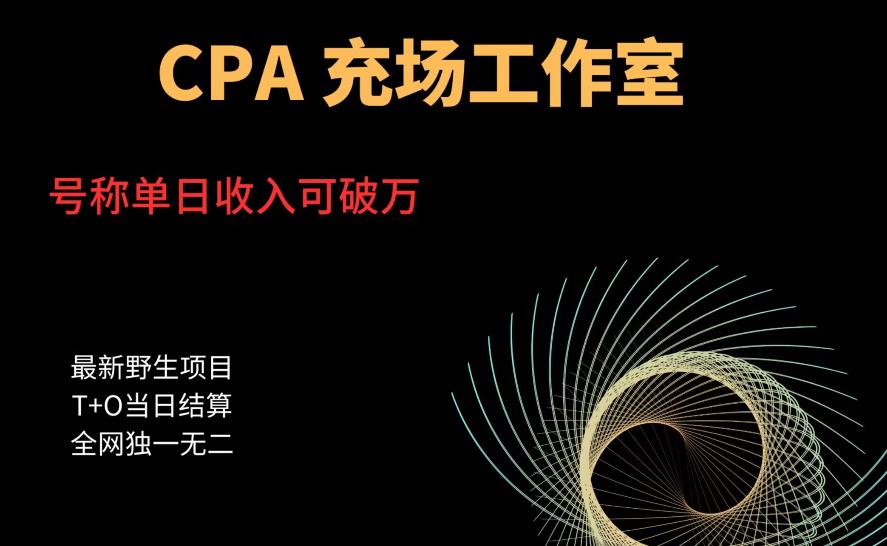 cpa充场工作室，号称单日收入10000+（揭秘）-启航188资源站