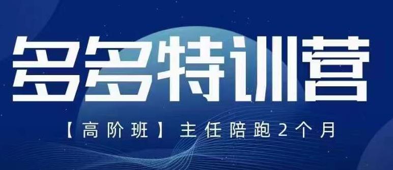 纪主任·5月最新多多特训营高阶班，玩法落地实操，多多全掌握-启航188资源站