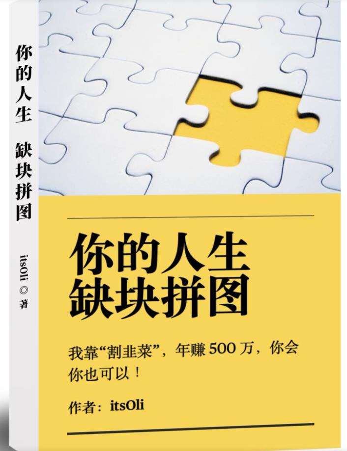 某高赞电子书《你的人生，缺块拼图——我靠“割韭菜”，年赚500万，你会你也可以》-启航188资源站