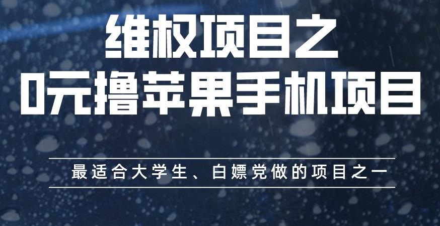 维权项目之0元撸苹果手机项目，最适合大学生、白嫖党做的项目之一【揭秘】-启航188资源站