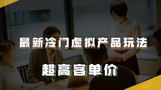 最新冷门虚拟产品玩法，超高客单价，月入2-3万＋【揭秘】-启航188资源站