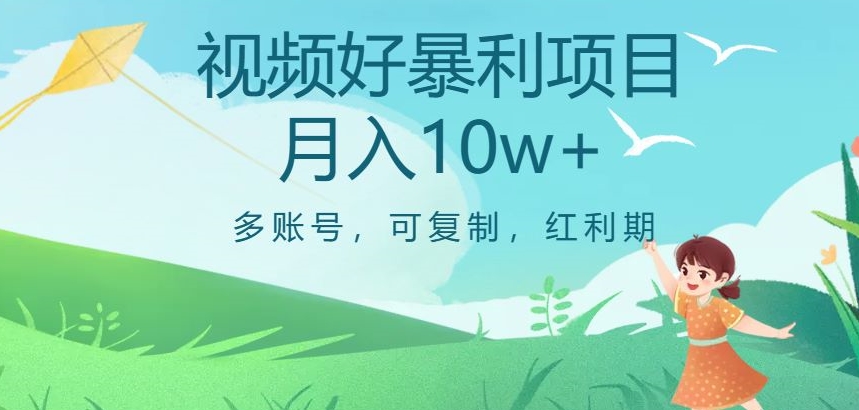 视频号暴利项目，多账号，可复制，红利期，月入10w+【揭秘】-启航188资源站