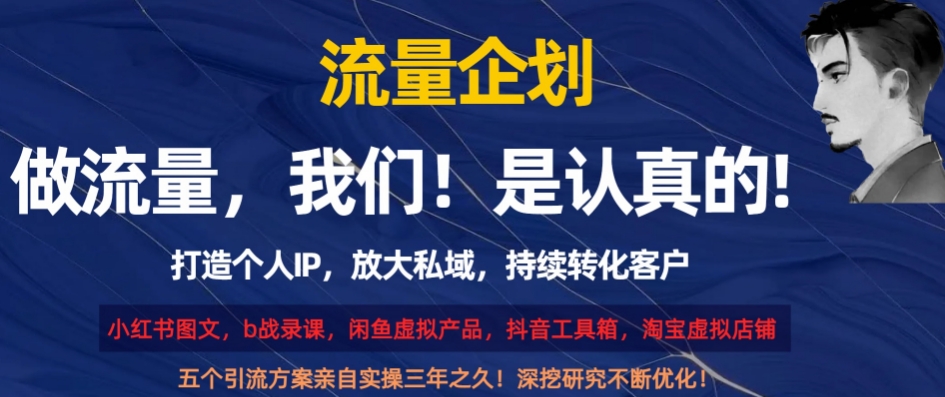 流量企划，打造个人IP，放大私域，持续转化客户【揭秘】-启航188资源站