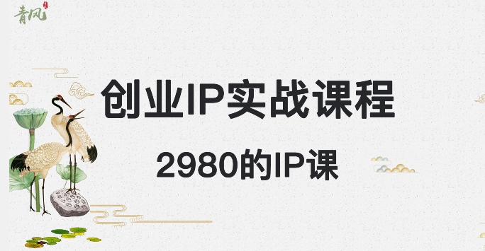 外边卖2980的创业IP课程，做私域月入5w+-启航188资源站