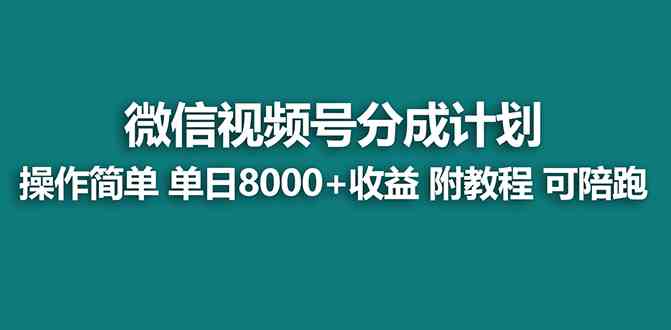 （8929期）【蓝海项目】视频号分成计划最新玩法，单天收益8000+，附玩法教程，24年…-启航188资源站