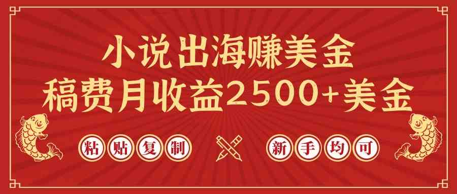 （9765期）小说出海赚美金，稿费月收益2500+美金，仅需chatgpt粘贴复制，新手也能玩转-启航188资源站