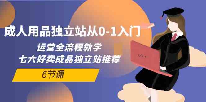 成人用品独立站从0-1入门，运营全流程教学，七大好卖成品独立站推荐（6节课）-启航188资源站