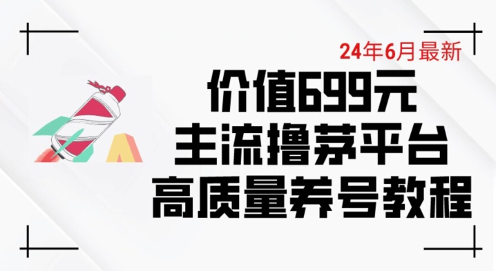 6月最新价值699的主流撸茅台平台精品养号下车攻略-启航188资源站