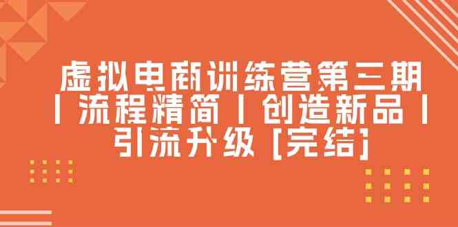 虚拟电商训练营第三期丨流程精简丨创造新品丨引流升级 [完结]-启航188资源站