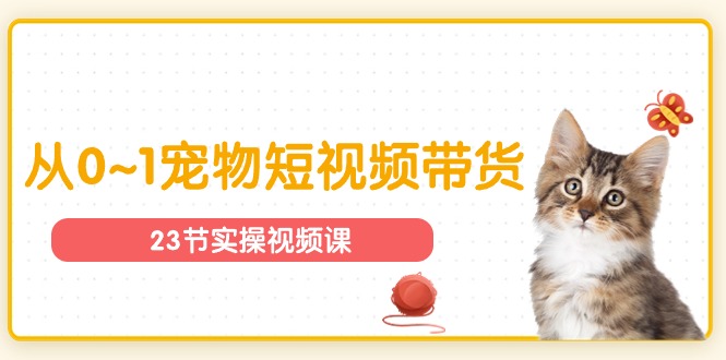 （11086期）宠物行业从0~1宠物短视频带货实操课（23节课）-启航188资源站