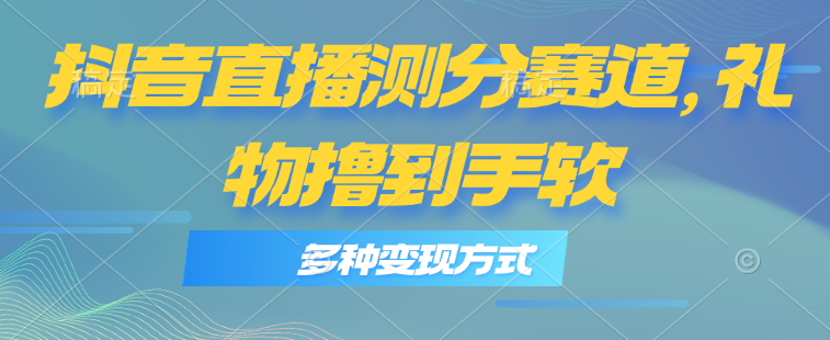 （11380期）抖音直播测分赛道，多种变现方式，轻松日入1000+-启航188资源站