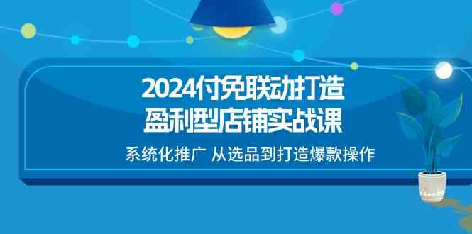 2024付免联动打造盈利型店铺实战课，系统化推广 从选品到打造爆款操作-启航188资源站