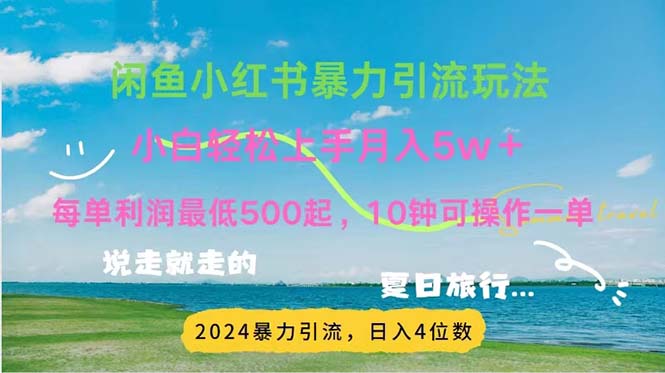 （11650期）2024暑假赚钱项目小红书咸鱼暴力引流，简单无脑操作，每单利润500+，…-启航188资源站