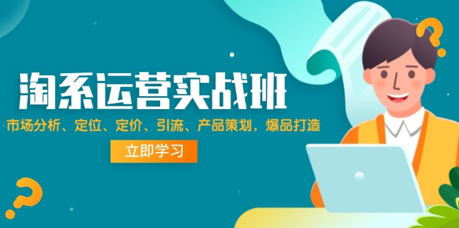 （12186期）淘系运营实战班：市场分析、定位、定价、引流、产品策划，爆品打造-启航188资源站