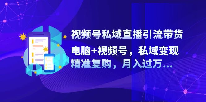 （12249期）视频号私域直播引流带货：电脑+视频号，私域变现，精准复购，月入过万…-启航188资源站