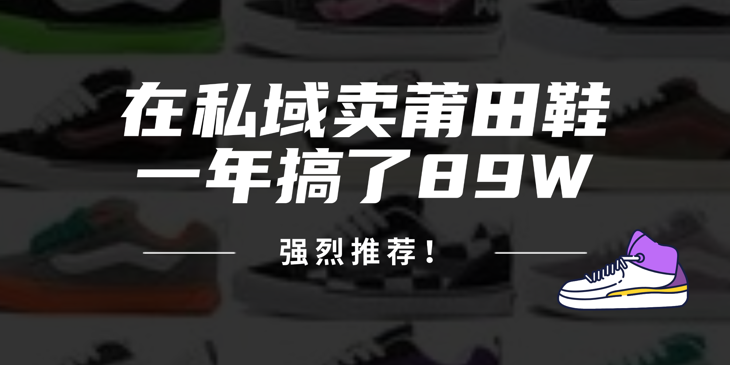 （12370期）24年在私域卖莆田鞋，一年搞了89W，强烈推荐！-启航188资源站