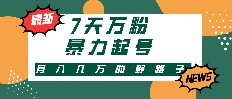 （13047期）3-7天万粉，快手暴力起号，多种变现方式，新手小白秒上手，单月变现几…-启航188资源站