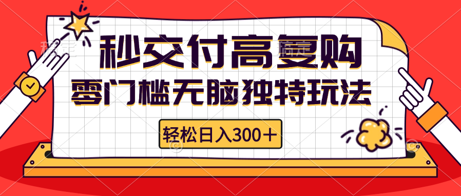 （12839期）零门槛无脑独特玩法 轻松日入300+秒交付高复购   矩阵无上限-启航188资源站