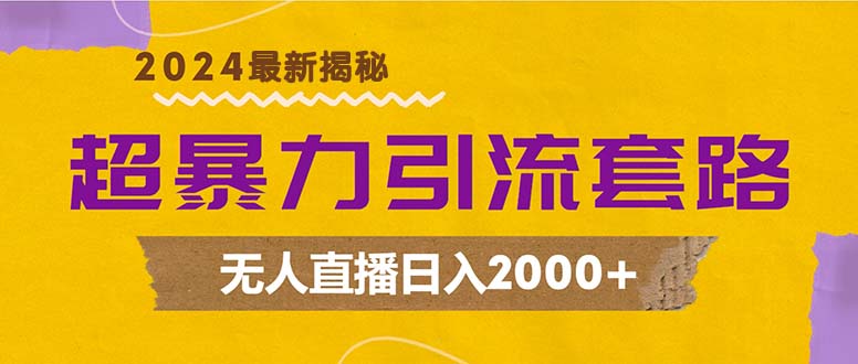 （12800期）超暴力引流套路，无人直播日入2000+-启航188资源站