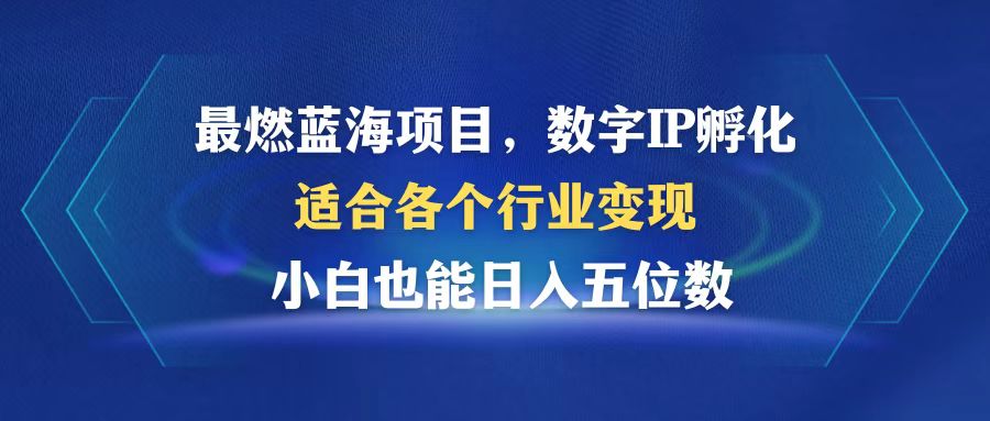 （12941期）最燃蓝海项目  数字IP孵化  适合各个行业变现  小白也能日入5位数-启航188资源站