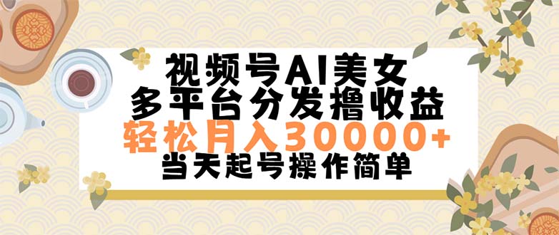 视频号AI美女，轻松月入30000+,操作简单轻松上手-启航188资源站