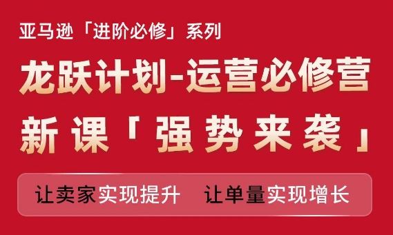 亚马逊进阶必修系列，龙跃计划-运营必修营新课，让卖家实现提升 让单量实现增长-启航188资源站