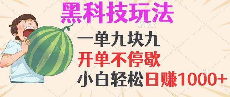 （13046期）黑科技玩法，一单利润9.9，一天轻松100单，日赚1000＋的项目，小白看完…-启航188资源站