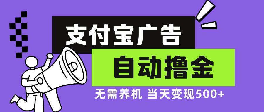 （13101期）支付宝广告全自动撸金，无需养机，当天落地500+-启航188资源站