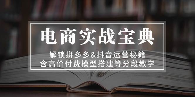 （13195期）电商实战宝典 解锁拼多多&抖音运营秘籍 含高价付费模型搭建等分段教学-启航188资源站